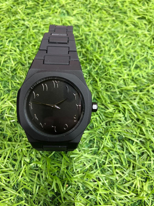 Arabic Black Aura Watch – Luxury Waterproof Men’s Watch