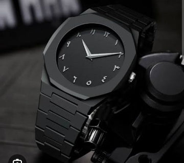 Arabic Black Aura Watch – Luxury Waterproof Men’s Watch